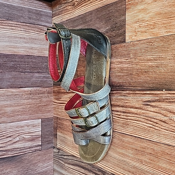 Miya Bedstu Black/ Grey Ankle Sandles. - Picture 2 of 9